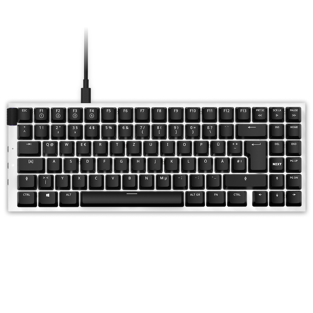 Image of NZXT Function MiniTKL keyboard USB QWERTZ German Black, White