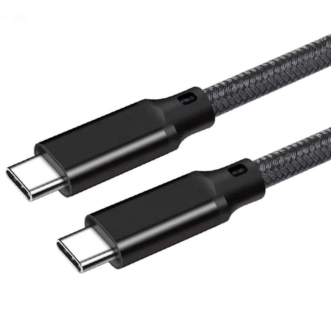 JLCB901MBTC-TCC JLC DISTRIBUTION B90 Braided Type C (Male) to Type C (Male) Cable - 1M - Black