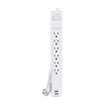 CyberPower CSP606U42A surge protector White 6 AC outlet(s) 125 V 70.9" (1.8 m)
