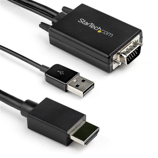 Image of StarTech.com 3m VGA to HDMI Converter Cable with USB Audio Support...