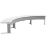 Middle Atlantic ForumTM Arc Table for up to 7 People, 30" Seated Height, Light Finish