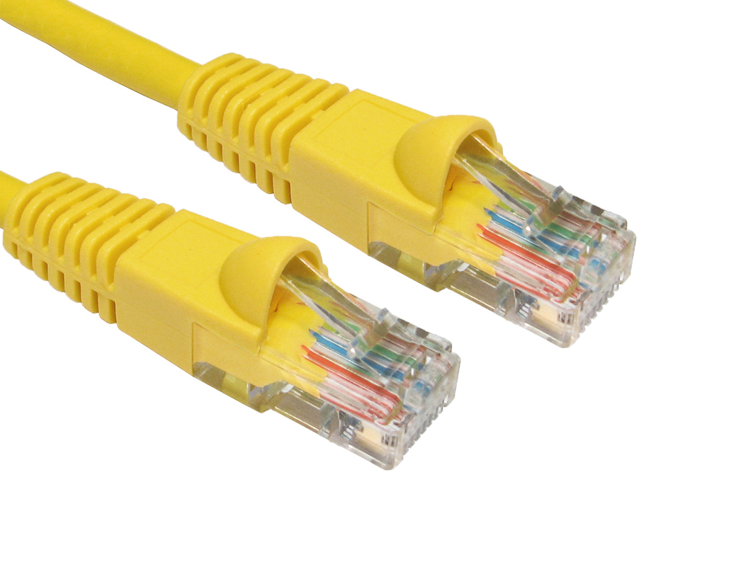 Cables Direct Cat6, 20m networking cable Yellow U/UTP (UTP)