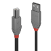 Lindy 36671 USB cable 0.5 m USB 2.0 USB A USB B Black, Grey