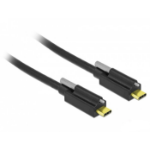 DeLOCK Kabel SuperSpeed USB 10 Gbps (USB 3.2 Gen 2) USB Type-C Stecker > USB Type-C Stecker mit Schraube oben 2 m schwarz