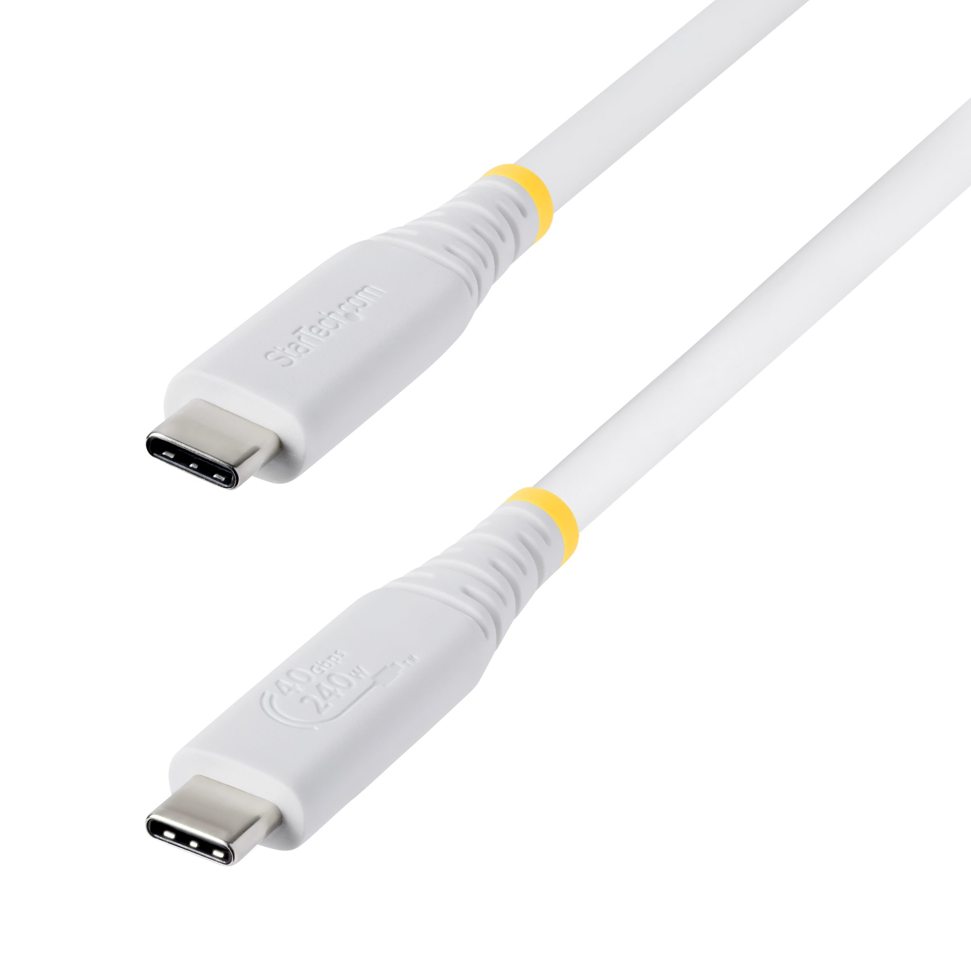 Startech.com White 50Cm (1.6Ft) Usb4 Cable. 40Gbps. Usb-If Certified Usb-C C