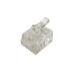 Cables Direct RJ12 6P6C wire connector RJ-12 Transparent