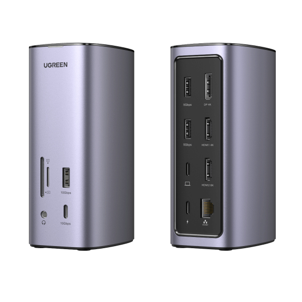 Image of Ugreen USB-C Docking Station 12-in-1 Wired Silver