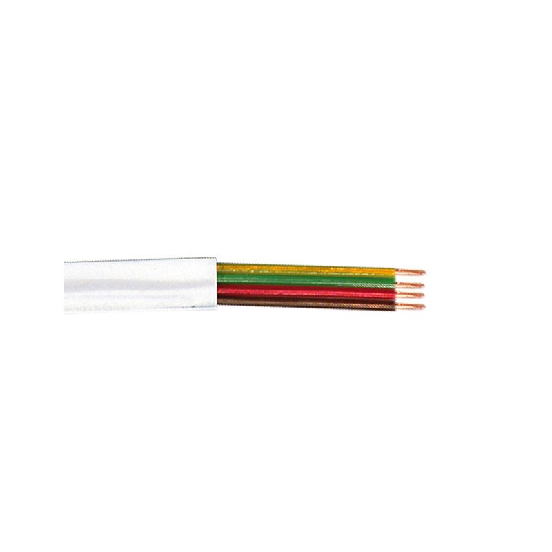 Image of FDL 4 CORE FLAT MODULAR TELEPHONE CABLE - 100M / WHITE