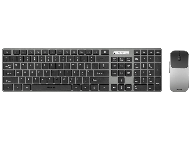 Tracer TRAKLA46773 keyboard Mouse included Office RF Wireless QWERTY Black, Grey