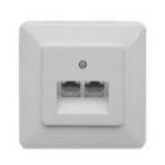 ZE Kommunikationstechnik UAE 2x8 + RS UP outlet box White