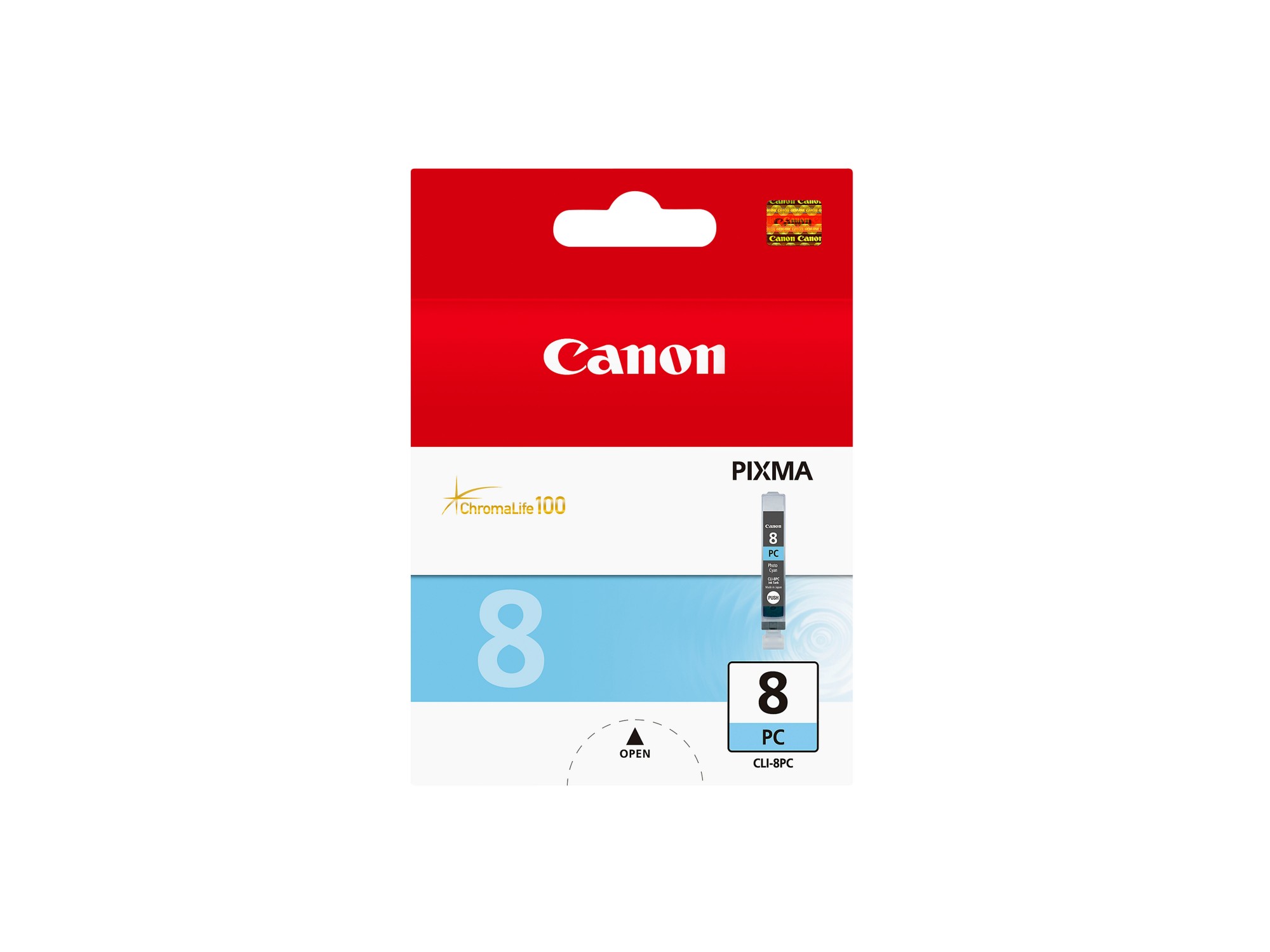 Canon 0624B001/CLI-8PC Ink cartridge bright cyan, 5.72K pages 13ml for Canon Pixma IP 6600/MP 960/Pro 9000
