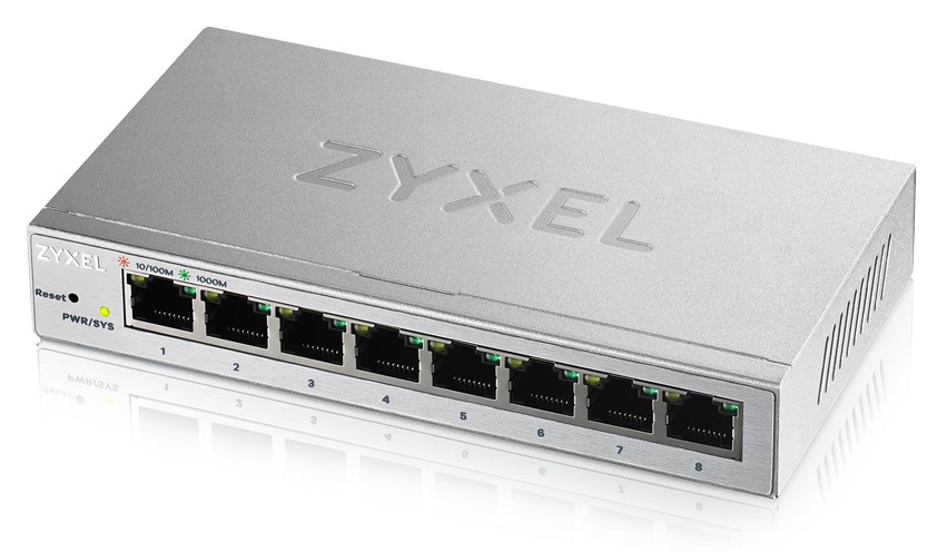 Image of Zyxel GS1200-8 Managed Gigabit Ethernet (10/100/1000) Silver