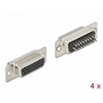 DeLOCK D-Sub HD 26 pin female metal, solder version, 4 pieces