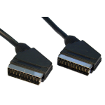 Cables Direct 1m SCART SCART cable SCART (21-pin) Black