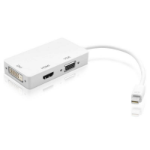 Techly IADAP-MDP-COMBOF12 video kabel adapter 0,15 m Thunderbolt HDMI, DVI, VGA Wit