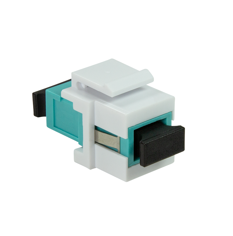 Image of LogiLink Keystone Coupler Fiber SC-Simplex Mulitmode, aqua/white