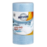 NORTHFORK ANTIBACTERIAL WIPES HEAVY DUTY 45 METRE ROLL 90 SHEETS BLUE