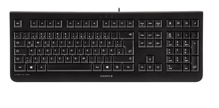 Image of CHERRY KC 1000 keyboard USB QWERTY Spanish Black