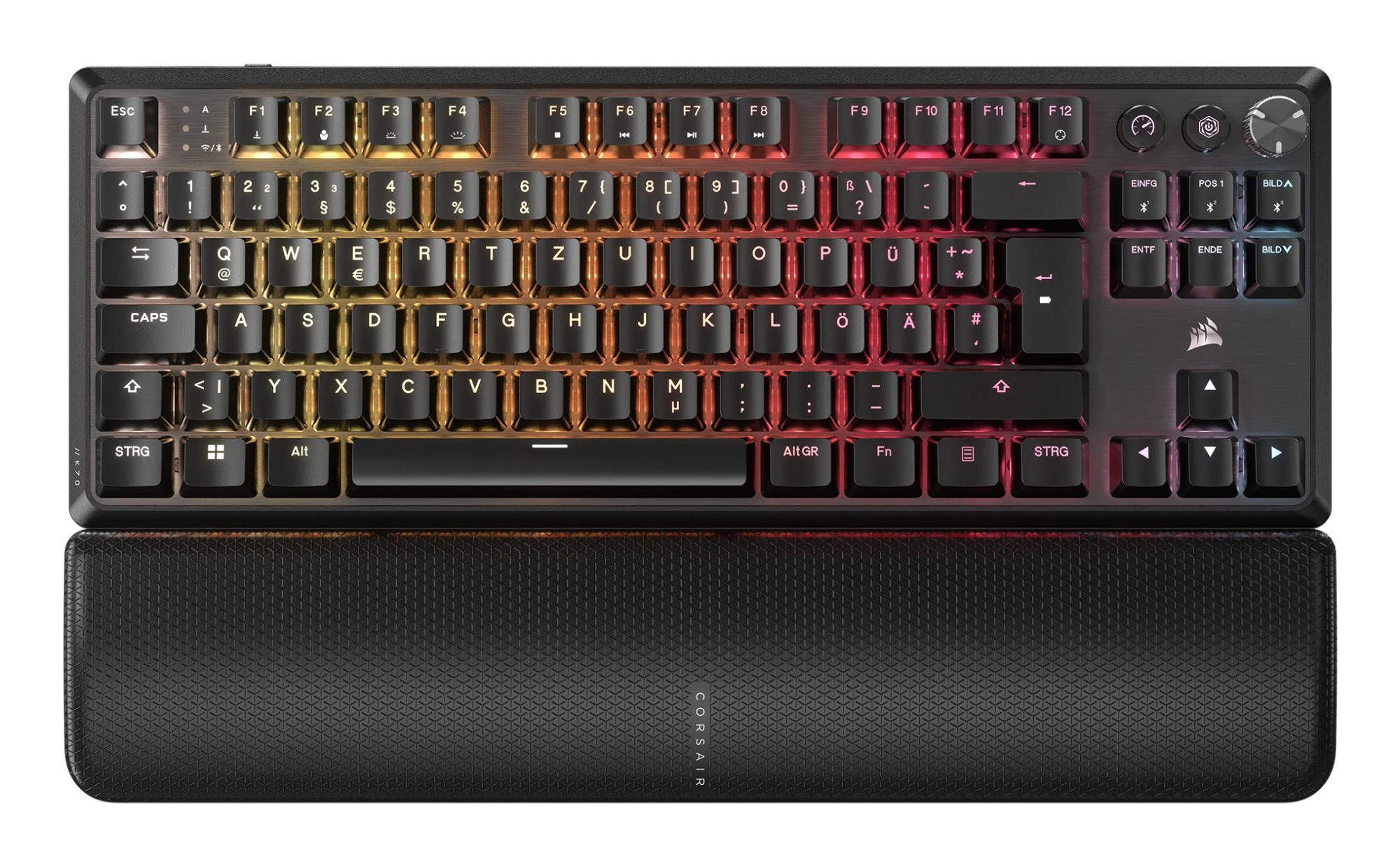 Corsair K70 CORE TKL keyboard Gaming USB + RF Wireless + Bluetooth QWERTZ German Black
