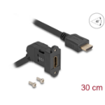 DeLOCK 67157 tussenstuk voor kabels HDMI Zwart