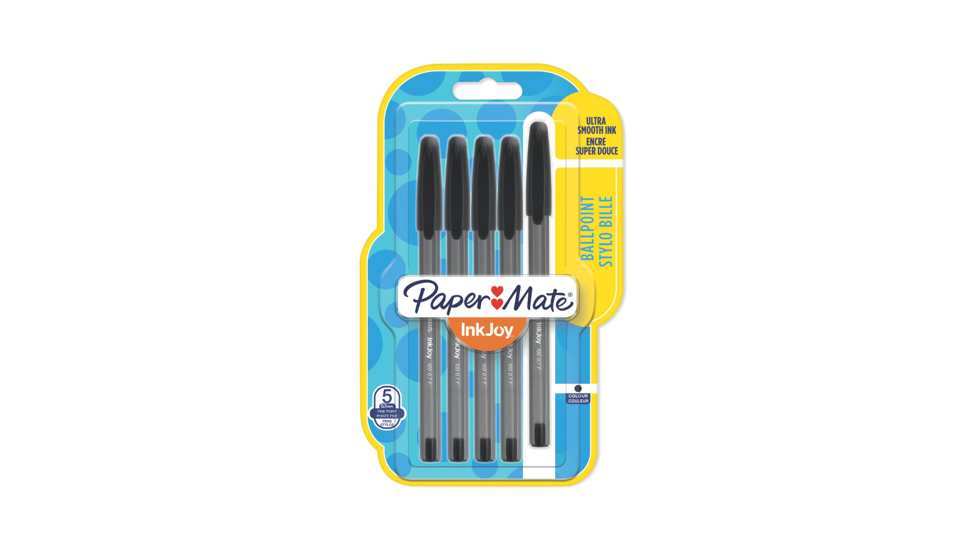 Image of Papermate InkJoy 100ST Black Stick ballpoint pen Fine 5 pc(s)