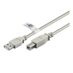 Goobay USB AB 300 HiSpeedCert 2.0 3m USB cable USB A USB B Grey