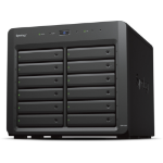 Synology DX1222 storage drive enclosure HDD/SSD enclosure Black 2.5/3.5" -