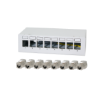 LogiLink Patch panel 8 port with 8 Cat.6A Keystone modules