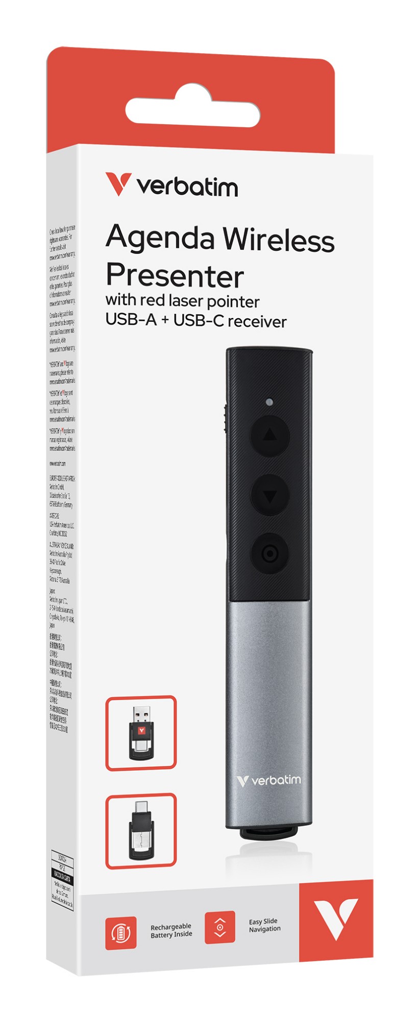 Agenda Wireless Presenter with Red Laser Pointer