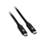 V7 Black USB Cable USB-C Male to USB-C Male 2m 6.6ft