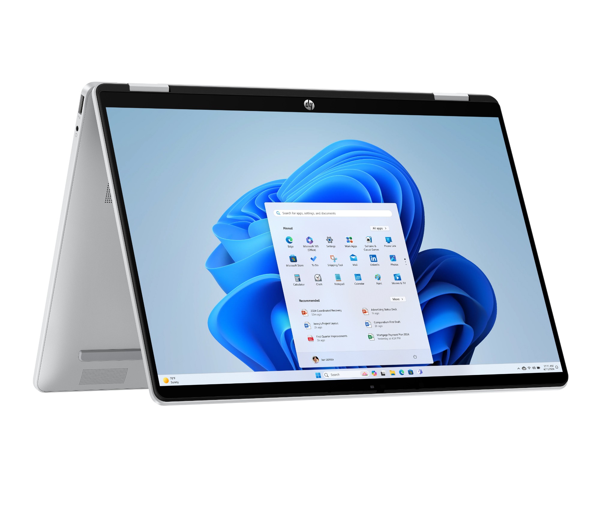 HP OmniBook 5 Flip 14-fp0012na Intel® Core™ i7 i7-1355U Hybrid (2-in-1) 35.6 cm (14") Touchscreen 2K 16 GB LPDDR5-SDRAM 512 GB SSD Wi-Fi 6 (802.11ax) Windows 11 Home Silver