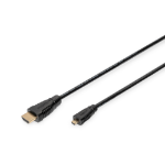 Digitus AK-330115-010-S HDMI kabel 1 m HDMI Type D (Micro) HDMI Type A (Standaard) Zwart