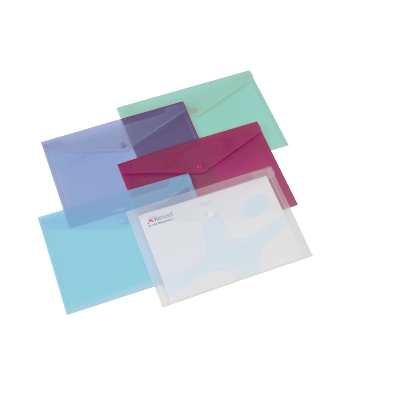 Image of Rexel Popper Wallet A4 Assorted (6)