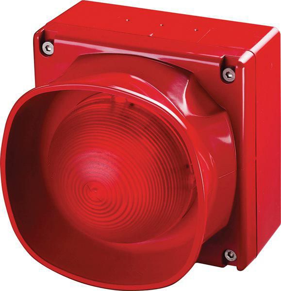 Weatherproof Multi-Tone  Open-Area Sounder VI Red