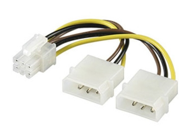 Image of shiverpeaks PCI-E 6-pin/2 x Molex 3-pin 0.13 m