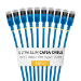 StarTech.com 15cm Blue Ultra Slim Cat6A Ethernet Cable, 10 pack, Snagless, FTP, Pure Bare Copper Wire, 34AWG Ultra Slim RJ45 Network Patch Cord, Individually Tested