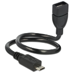 DeLOCK 83927 USB cable USB 2.0 0.35 m Micro-USB B USB A Black