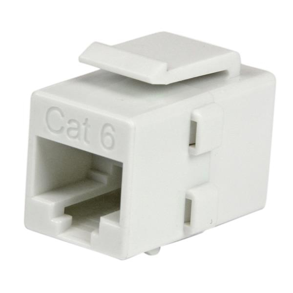 Image of StarTech.com White Cat 6 RJ45 Keystone Jack Network Coupler - F/F