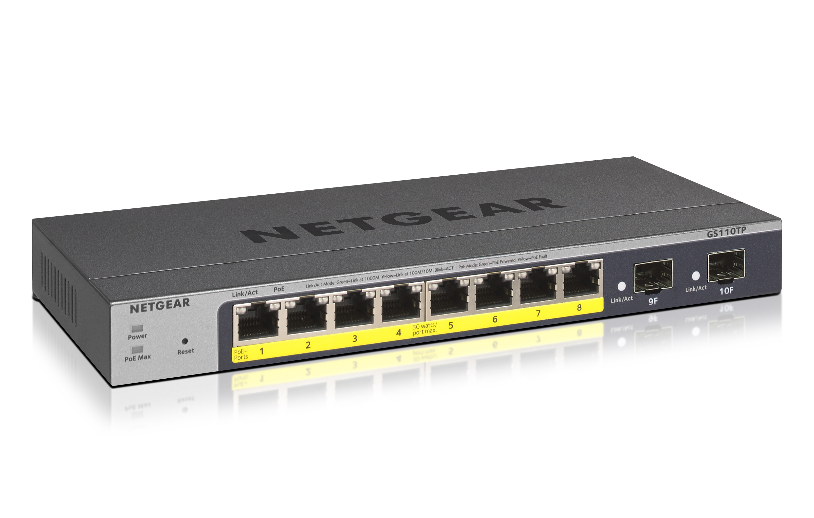 Image of NETGEAR GS110TP Managed L2/L3/L4 Gigabit Ethernet (10/100/1000)...