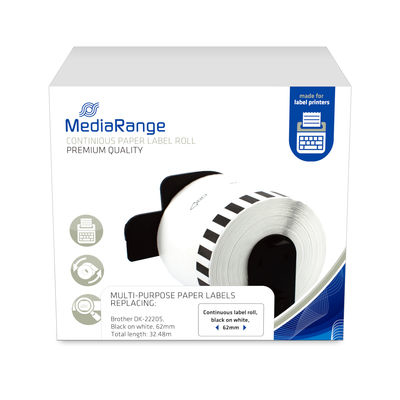 Image of MediaRange Continuous paper label, for label printers using...