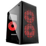 Gembird CCC-FORNAX-950R computer case Midi Tower Black, Red