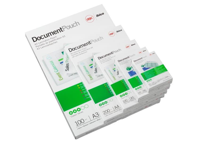 Image of GBC Card Laminating Pouches 59x83mm 2x125 Micron Gloss (100)