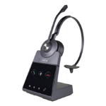 AGFEO Engage 65 Mono Headset Wireless Head-band Office/Call center Black, Silver
