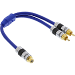 InLine RCA Y-Cable Premium 1x RCA female / 2x RCA male gold plated 0.25m