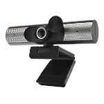 Platinet USB Webcam (with lens cover), 1080p Full HD, Popular USB-A connection, Integrated Microphone (noise cancelling), Built in Speakers (2x 1W), Adjustable Clip Base, 30 frames per second, Black, Cable 1.5m, One Year Warranty, Box