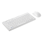 Rapoo 8000M keyboard Mouse included Universal USB + Bluetooth QZERTY White