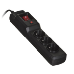 Activejet COMBO 3GN 5M black power strip with cord