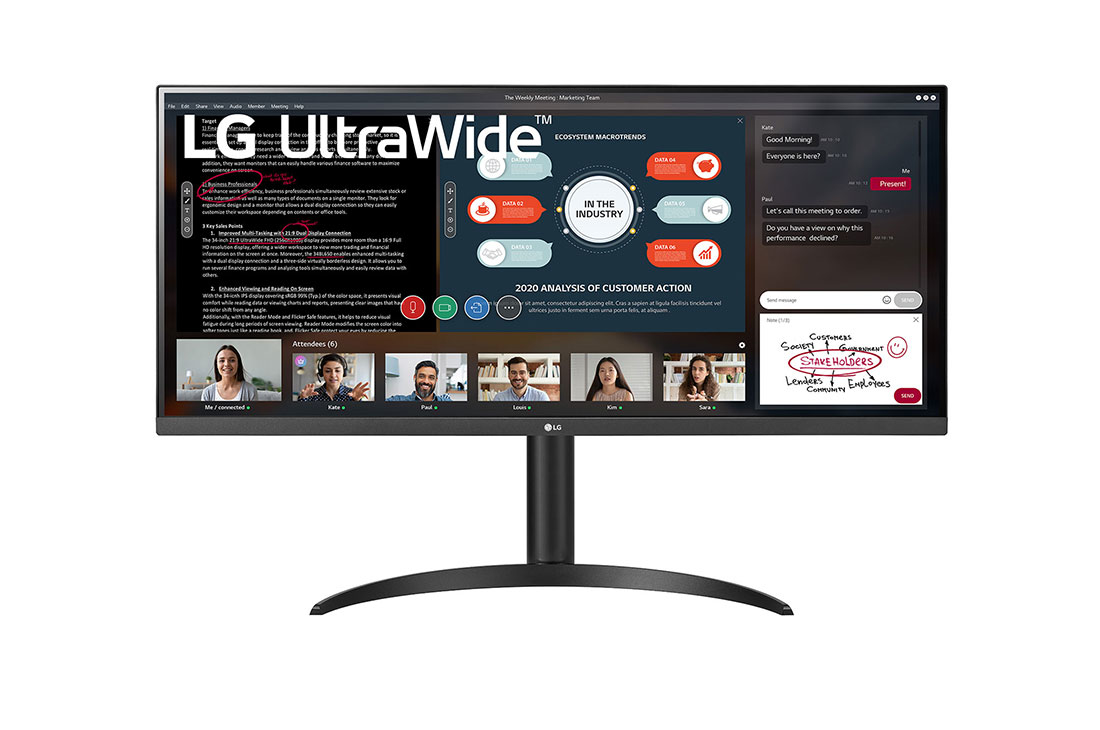 LG 34WP550 86.4 cm (34") 2560 x 1080 pixels UltraWide Full HD LED Black