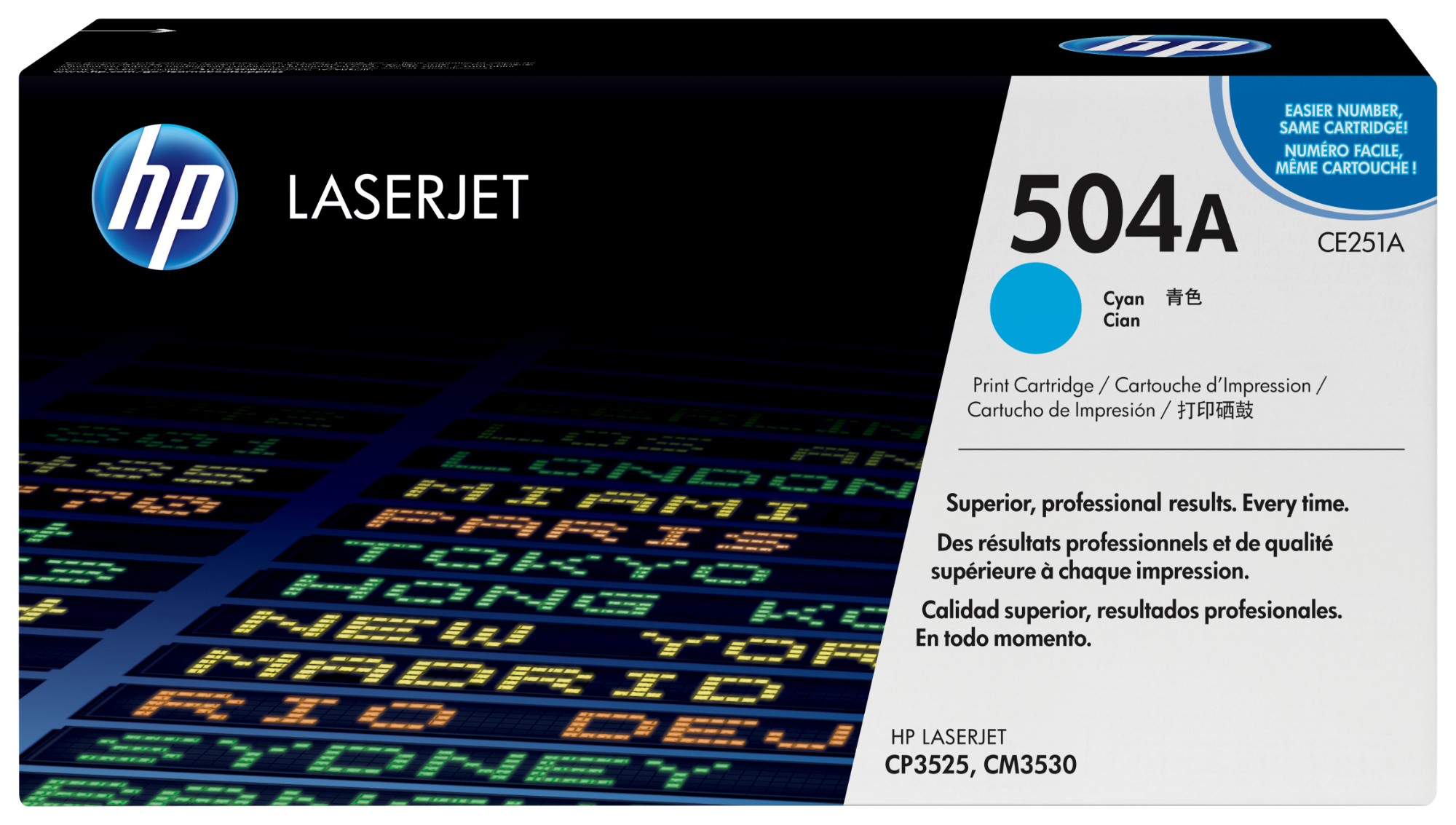 HP 504A Original LaserJet Toner Cartridge Cyan CE251A
