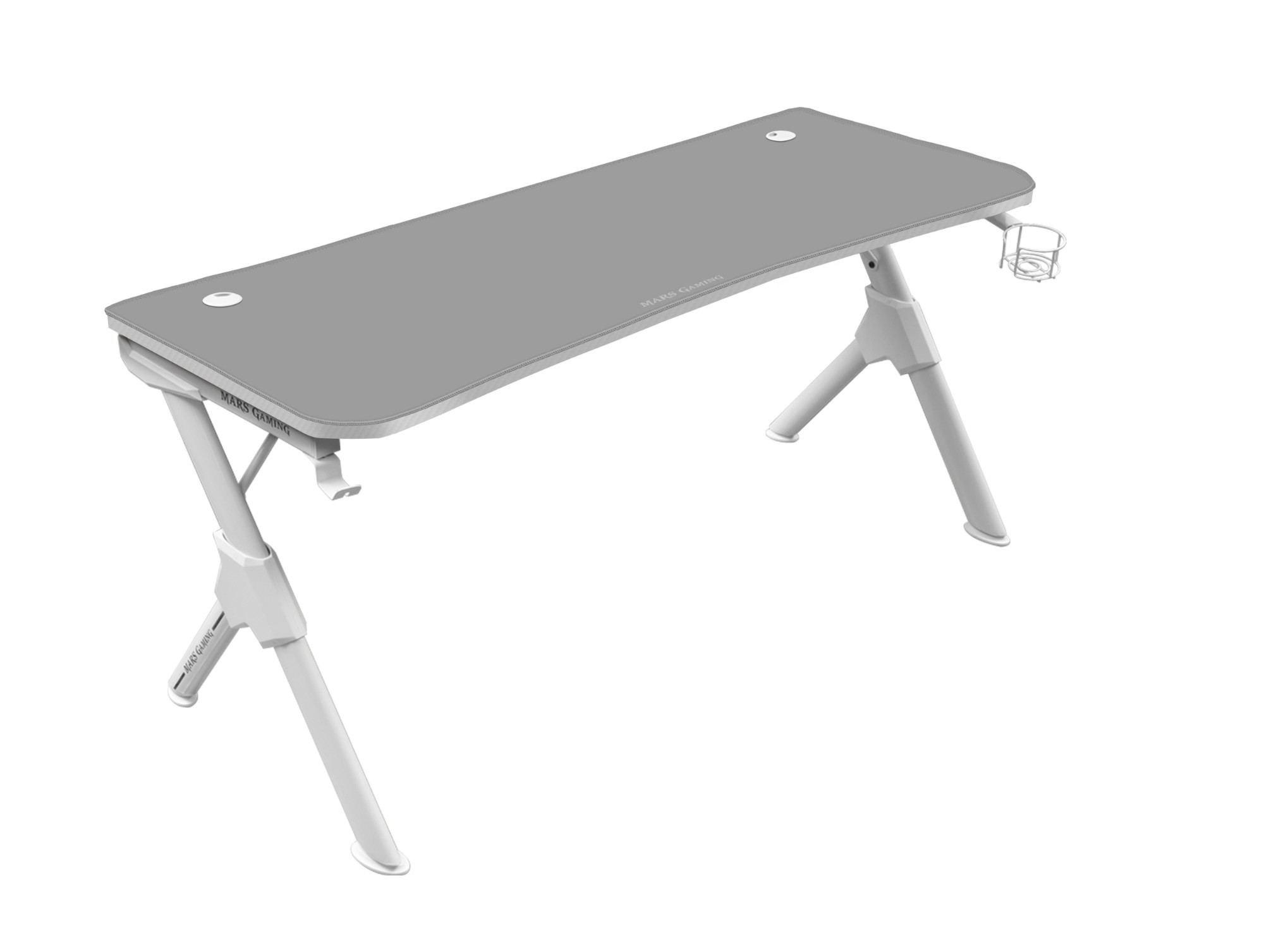 Mars Gaming MGD140W White Gaming Desk 140cm Extra Stands Total Mouse P